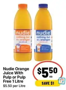 Ritchies Nudie Orange Juice With Pulp offer
