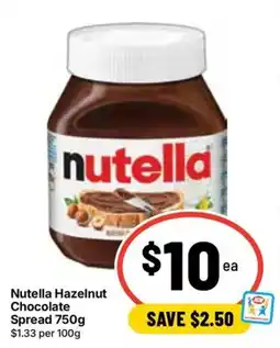 Ritchies Nutella Hazelnut Chocolate Spread offer