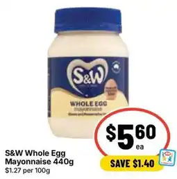 Ritchies S&W Whole Egg Mayonnaise offer