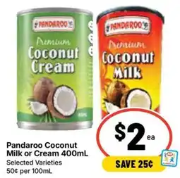 Ritchies Pandaroo Coconut Milk or Cream offer