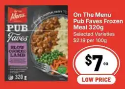 Ritchies On The Menu Pub Faves Frozen Meal offer