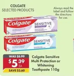 Pharmacy4Less Colgate Sensitive Multi Protection or Whitening Toothpaste offer