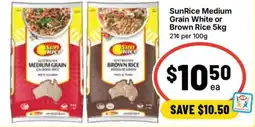 Ritchies SunRice Medium Grain White or Brown Rice offer