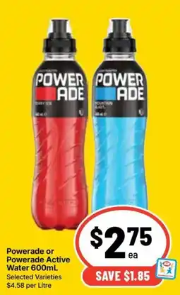 Ritchies Powerade or Powerade Active Water offer