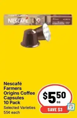Ritchies Nescafé Farmers Origins Coffee Capsules offer