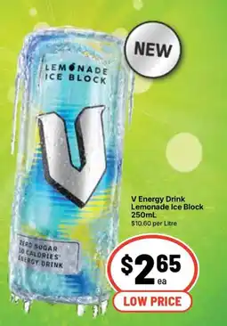 Ritchies V Energy Drink Lemonade Ice Block offer