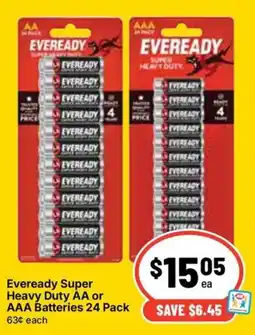 Ritchies Eveready Super Heavy Duty AA or AAA Batteries offer