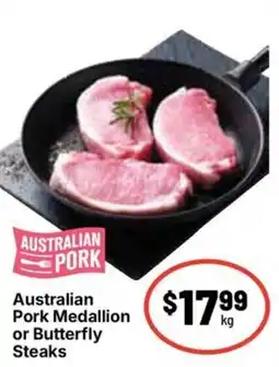 Ritchies Australian Pork Medallion or Butterfly Steaks offer