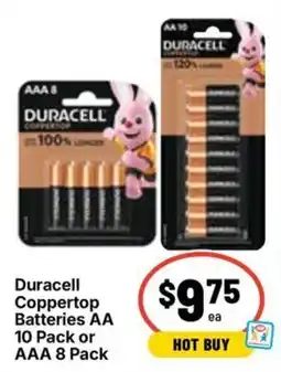 Ritchies Duracell Coppertop Batteries offer