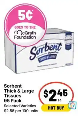 Ritchies Sorbent Thick & Large Tissues offer