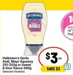 Ritchies Hellmann's Garlic Aioli offer