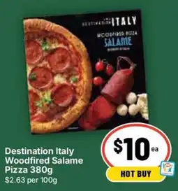 Ritchies Destination Italy Woodfired Salame Pizza offer