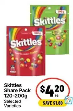 Ritchies Skittles Share Pack Selected Varieties offer