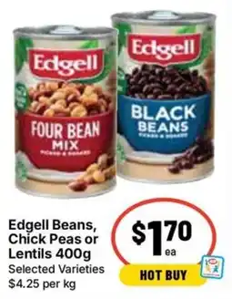 Ritchies Edgell Beans, Chick Peas or Lentils offer