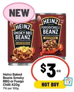 Ritchies Heinz Baked Beans Smoky BBQ or Fuego Chilli offer