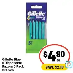 Ritchies Gillette Blue II Disposable Razors offer
