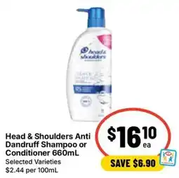 Ritchies Head & Shoulders Anti Dandruff Shampoo or Conditioner offer