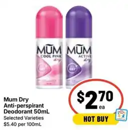 Ritchies Mum Dry Anti-perspirant Deodorant offer