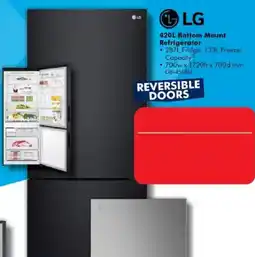 The Good Guys LG 420L Bottom Mount Refrigerator offer
