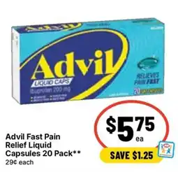 Ritchies Advil Fast Pain Relief Liquid Capsules offer