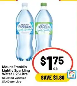 Ritchies Mount Franklin Lightly Sparkling Water offer