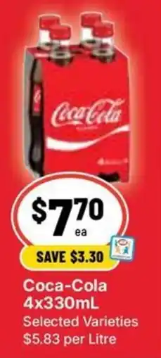 Ritchies Coca-Cola 4x330mL Selected Varieties offer