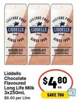Ritchies Liddells Chocolate Flavoured Long Life Milk offer