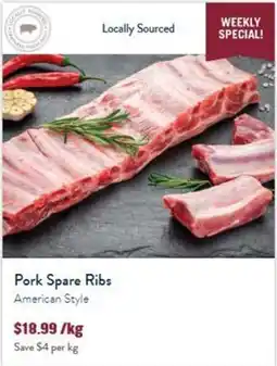 Tasman Butchers Pork Spare Ribs American Style offer