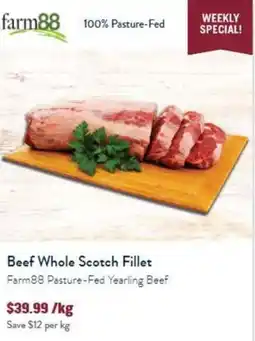 Tasman Butchers Beef Whole Scotch Fillet Farm88 Pasture-Fed Yearling Beef offer
