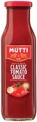IGA Mutti Barbecue or Tomato Sauce 268mL Selected Varieties offer