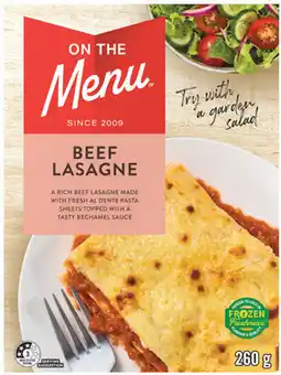 IGA On The Menu Frozen Meal Selected Varieties offer