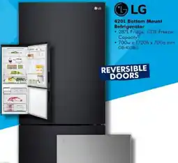 The Good Guys LG 420L Bottom Mount Refrigerator offer