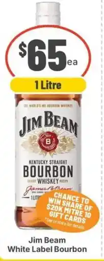 IGA Liquor Jim Beam White Label Bourbon offer