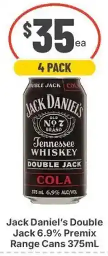 IGA Liquor Jack Daniel's Double Jack 6.9% Premix Range Cans offer