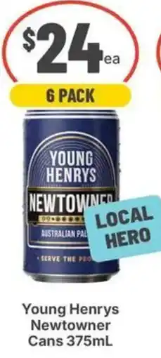 IGA Liquor Young Henrys Newtownener Cans offer
