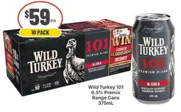IGA Liquor Wild Turkey 101 6.5% Premix Range Cans offer