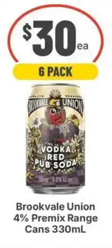IGA Liquor Brookvale Union Vodka Red Pub Soda offer