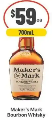 IGA Liquor Maker's Mark Bourbon Whisky offer