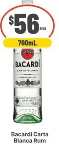 IGA Liquor Bacardi Carta Blanca Rum offer