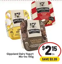 IGA Gippsland Dairy Yogurt Mix-Ins offer
