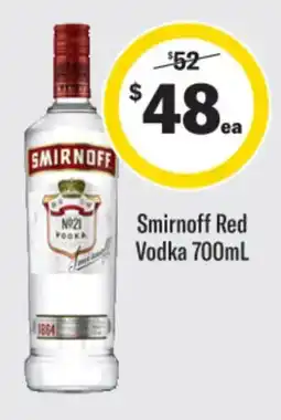 Liquorland Smirnoff Red Vodka offer