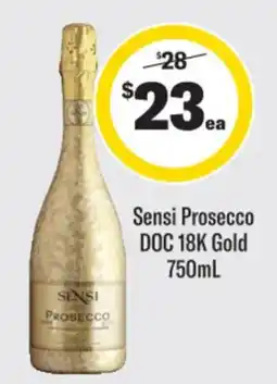 Liquorland Sensi Prosecco DOC 18K Gold offer