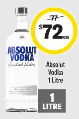 Liquorland Absolut Vodka offer