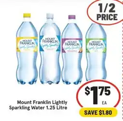 IGA Mount Franklin Lightly Sparkling Water offer