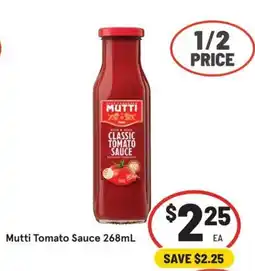 IGA Mutti Tomato Sauce offer