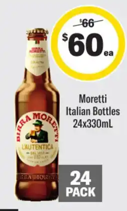 Liquorland Moretti Italian Bottles offer