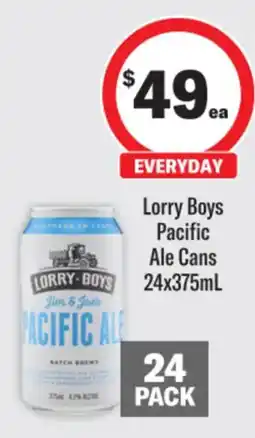 Liquorland Lorry Boys Pacific Ale Cans offer
