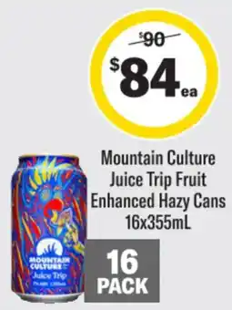 Liquorland Mountain Culture Juice Trip Fruit Enhanced Hazy Cans offer
