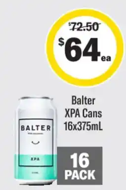 Liquorland Balter XPA Cans offer
