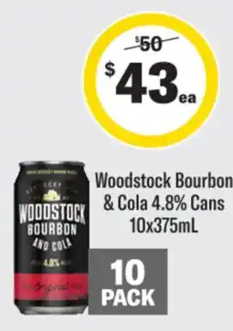 Liquorland Woodstock Bourbon and Cola offer